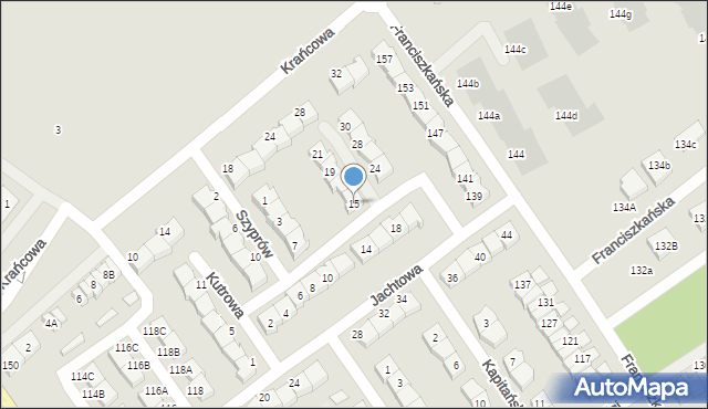 Koszalin, Kutrowa, 15, mapa Koszalina