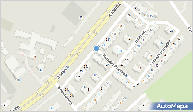 Koszalin, Kubusia Puchatka, 2, mapa Koszalina