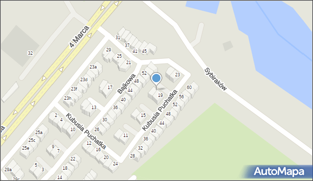 Koszalin, Kubusia Puchatka, 21, mapa Koszalina