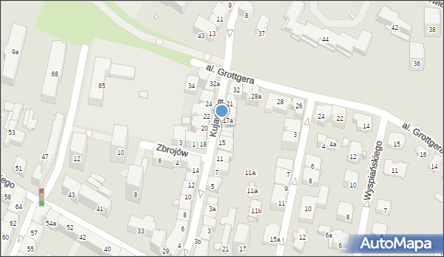 Kraków, Kujawska, 17b, mapa Krakowa