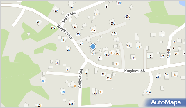 Kraków, Kuryłowicza Jerzego, 29, mapa Krakowa