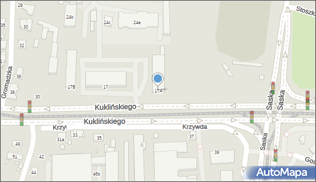 Kraków, Kuklińskiego Ryszarda, płk., 17A, mapa Krakowa