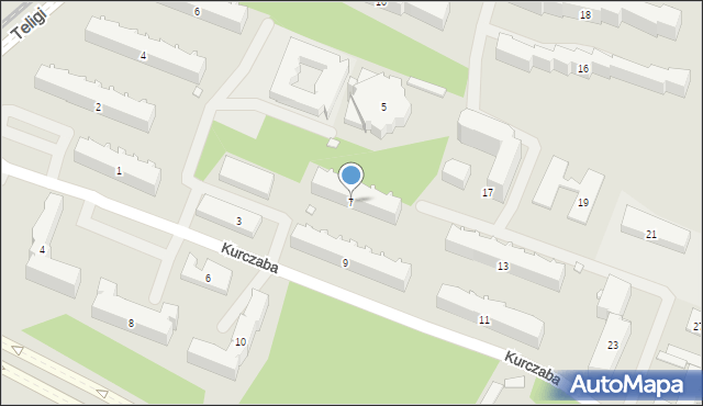 Kraków, Kurczaba Jana, 7, mapa Krakowa