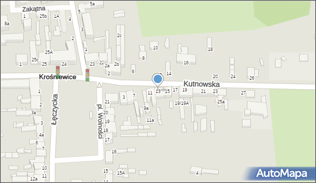 Krośniewice, Kutnowska, 13, mapa Krośniewice