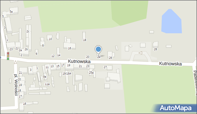 Krośniewice, Kutnowska, 24, mapa Krośniewice