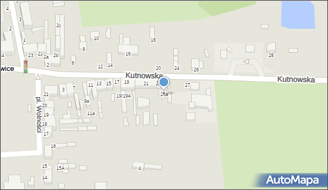 Krośniewice, Kutnowska, 25a, mapa Krośniewice