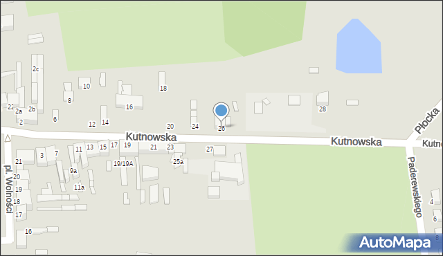 Krośniewice, Kutnowska, 26, mapa Krośniewice