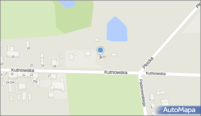 Krośniewice, Kutnowska, 28, mapa Krośniewice
