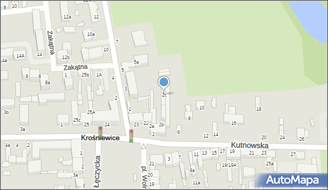 Krośniewice, Kutnowska, 2c, mapa Krośniewice