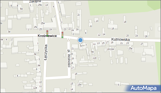 Krośniewice, Kutnowska, 3, mapa Krośniewice