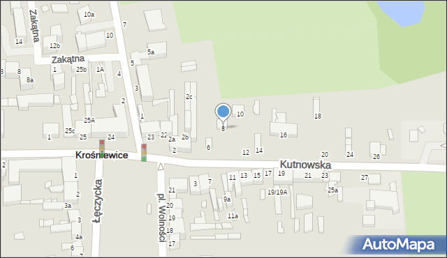 Krośniewice, Kutnowska, 8, mapa Krośniewice