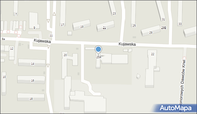 Kruszwica, Kujawska, 20A, mapa Kruszwica
