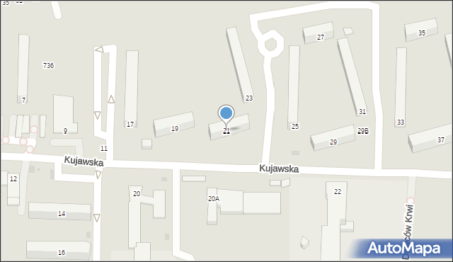 Kruszwica, Kujawska, 21, mapa Kruszwica