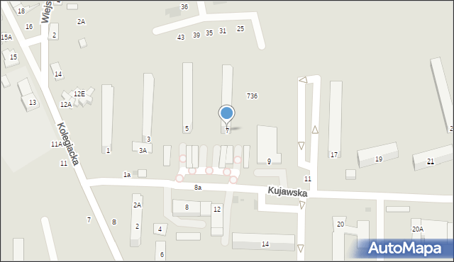 Kruszwica, Kujawska, 7, mapa Kruszwica