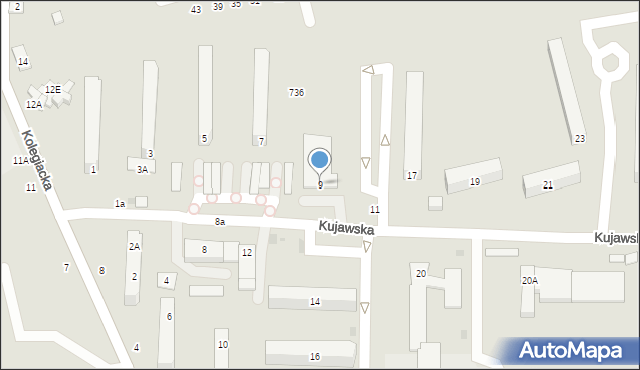 Kruszwica, Kujawska, 9, mapa Kruszwica