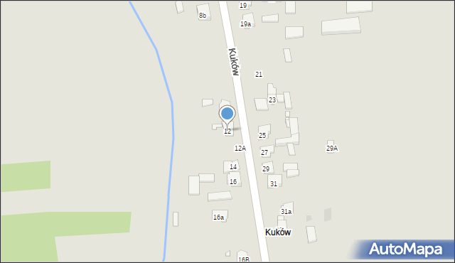Krzepice, Kuków, 12, mapa Krzepice