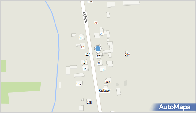 Krzepice, Kuków, 27, mapa Krzepice