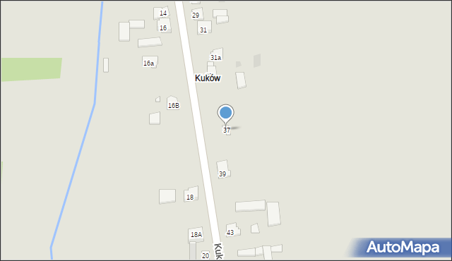 Krzepice, Kuków, 37, mapa Krzepice