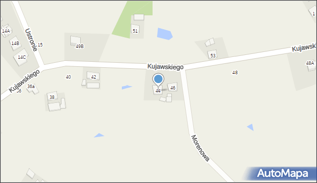 Książki, Kujawskiego, ks., 44, mapa Książki