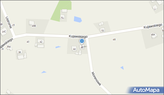 Książki, Kujawskiego, ks., 46, mapa Książki