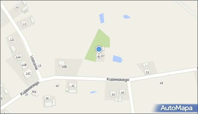 Książki, Kujawskiego, ks., 51, mapa Książki