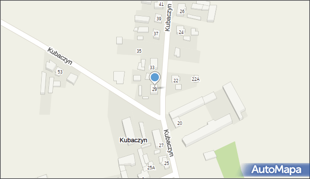 Kubaczyn, Kubaczyn, 29, mapa Kubaczyn