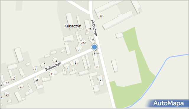 Kubaczyn, Kubaczyn, 3, mapa Kubaczyn