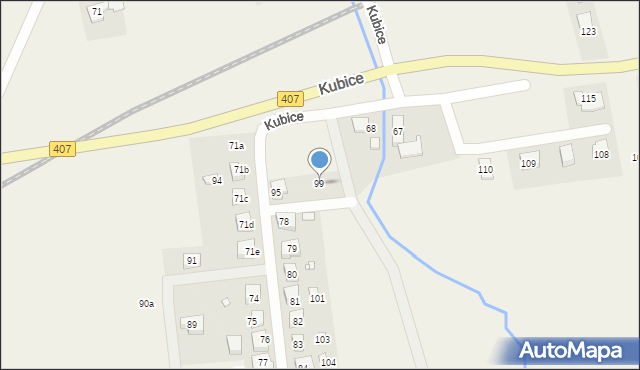 Kubice, Kubice, 99, mapa Kubice