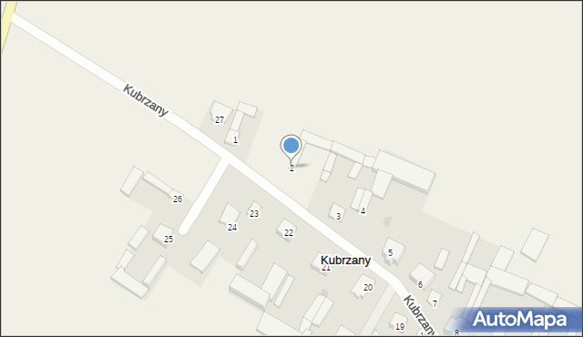 Kubrzany, Kubrzany, 2, mapa Kubrzany