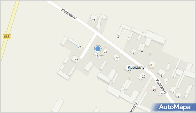 Kubrzany, Kubrzany, 24, mapa Kubrzany