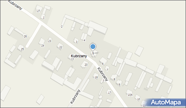 Kubrzany, Kubrzany, 5, mapa Kubrzany