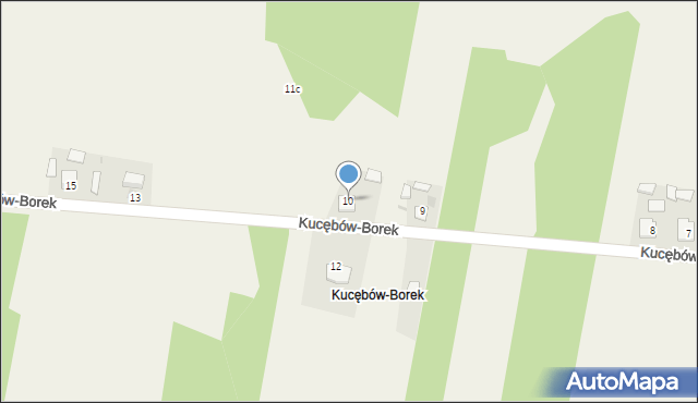 Kucębów, Kucębów-Borek, 10, mapa Kucębów