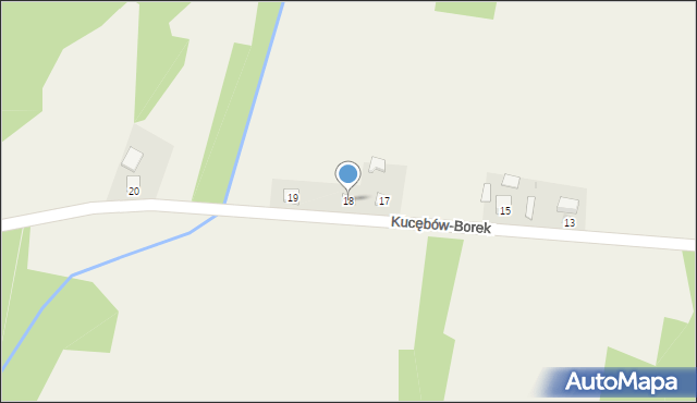 Kucębów, Kucębów-Borek, 18, mapa Kucębów