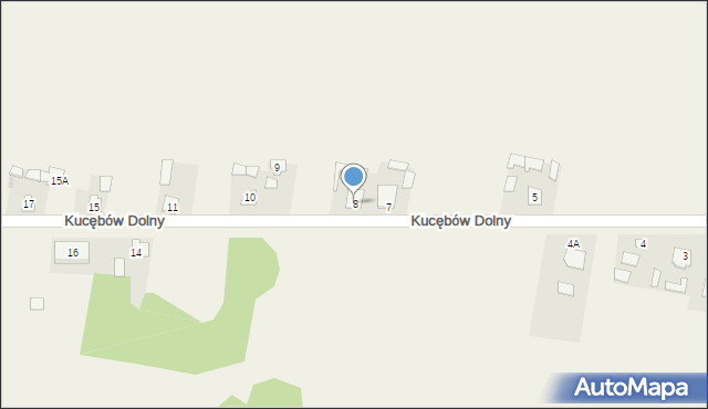 Kucębów, Kucębów Dolny, 8, mapa Kucębów