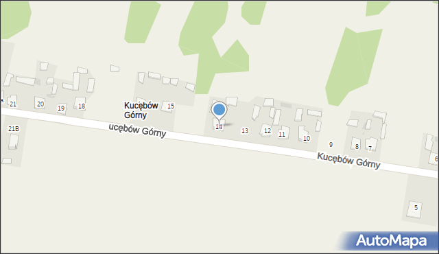 Kucębów, Kucębów Górny, 14, mapa Kucębów