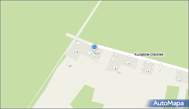 Kucębów, Kucębów-Odcinek, 7, mapa Kucębów