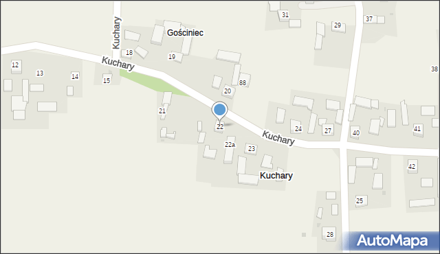 Kuchary, Kuchary, 22, mapa Kuchary