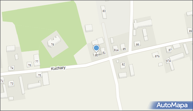 Kuchary, Kuchary, 80, mapa Kuchary