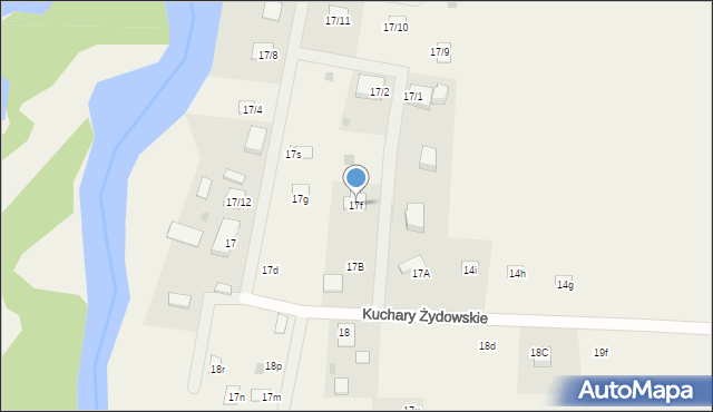 Kuchary Żydowskie, Kuchary Żydowskie, 17f, mapa Kuchary Żydowskie