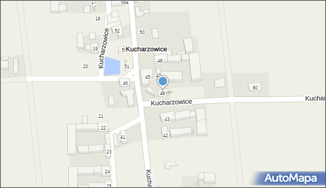 Kucharzowice, Kucharzowice, 44, mapa Kucharzowice