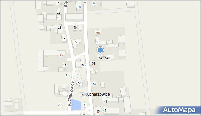Kucharzowice, Kucharzowice, 54, mapa Kucharzowice