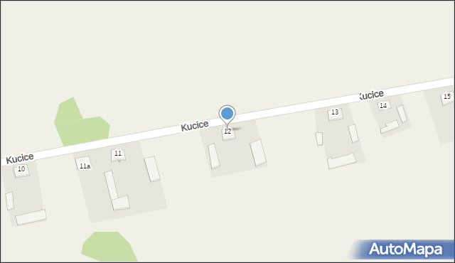 Kucice, Kucice, 12, mapa Kucice