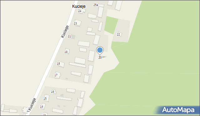 Kucieje, Kucieje, 20, mapa Kucieje