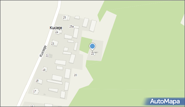 Kucieje, Kucieje, 22, mapa Kucieje