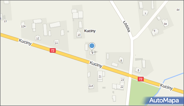 Kuciny, Kuciny, 9, mapa Kuciny