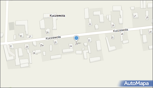 Kuczewola, Kuczewola, 23, mapa Kuczewola