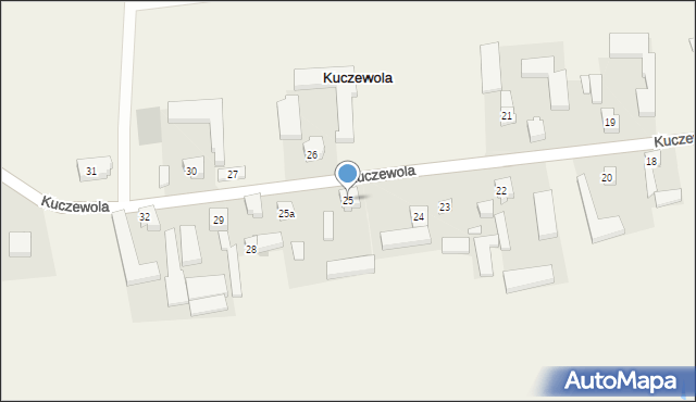 Kuczewola, Kuczewola, 25, mapa Kuczewola