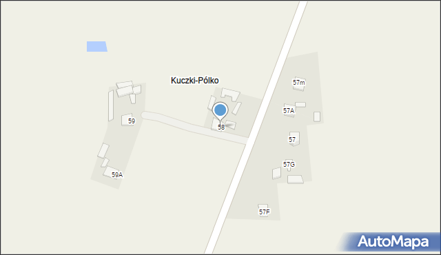 Kuczki-Kolonia, Kuczki-Kolonia, 58, mapa Kuczki-Kolonia