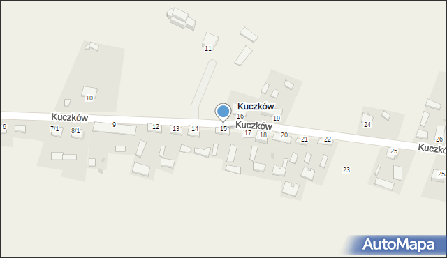 Kuczków, Kuczków, 15, mapa Kuczków