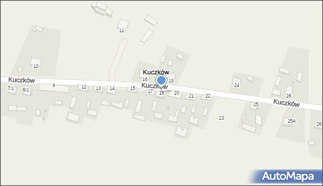 Kuczków, Kuczków, 18, mapa Kuczków